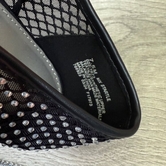 Mixit Mary Jane Ballet Flats Sz 7.5 Shoes Dazzling Stud Rhinestones Square Toe - Picture 10 of 15